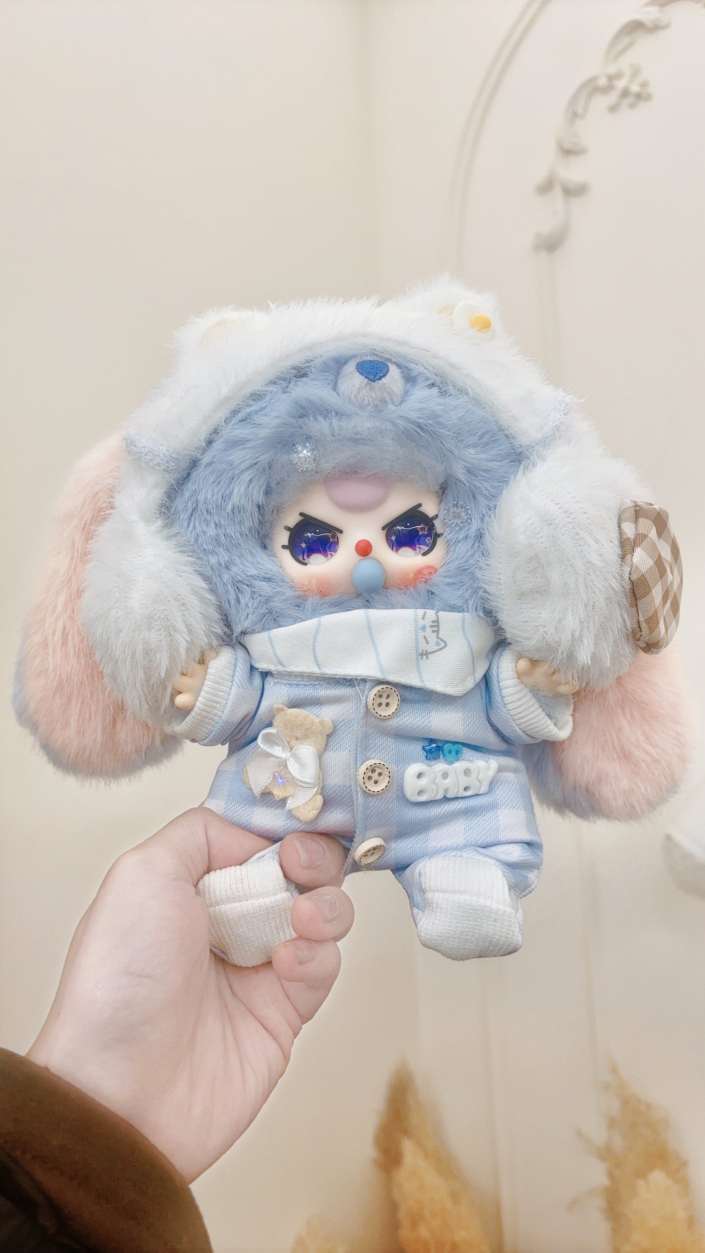 Baby Three Blue Bunny 100%