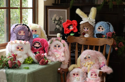 JIIMO 600% Box Mystery, Bunny Plush Dolls,Soft Furry Collectibles,Backpack or clothing decoration