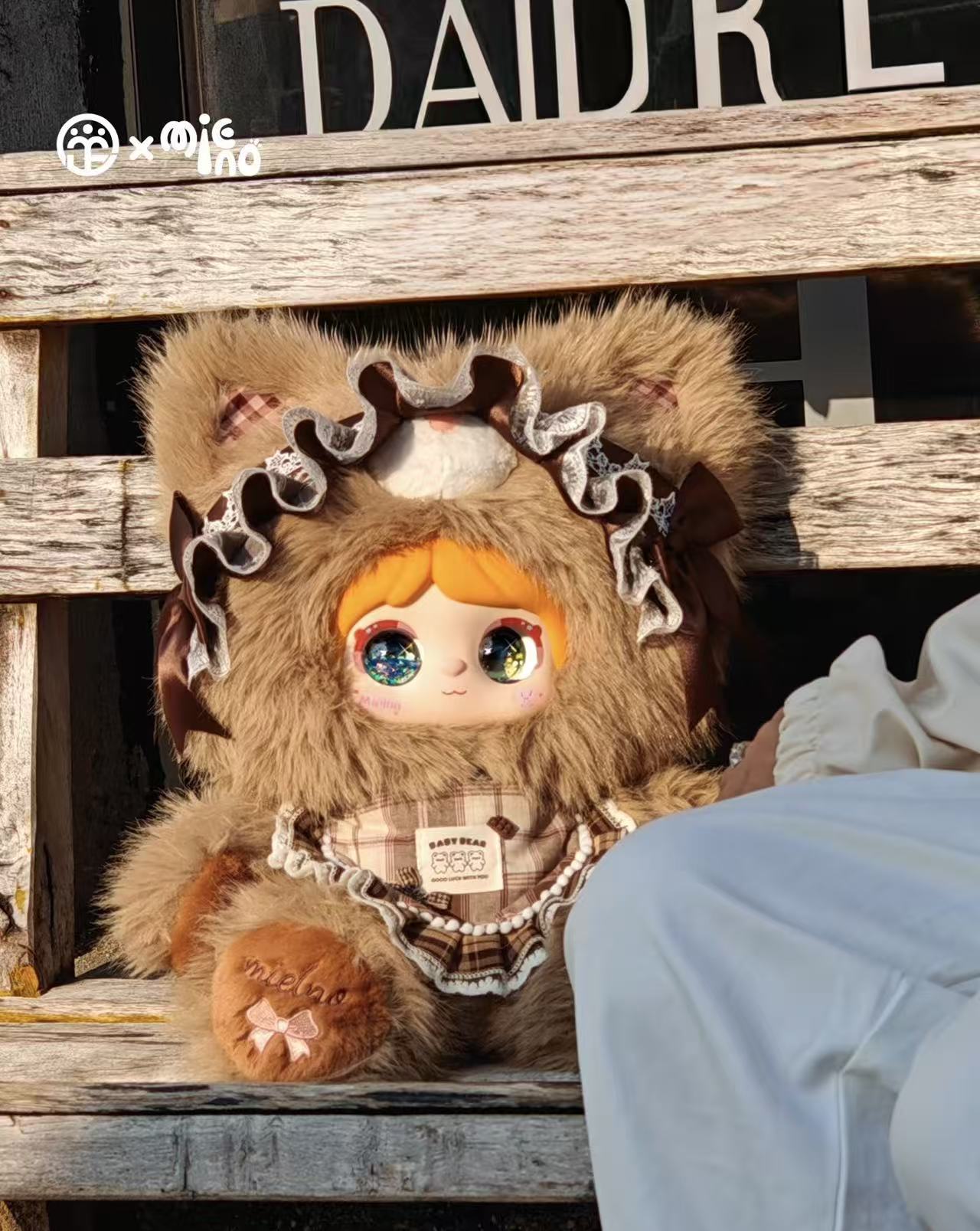 MIElno-Meow rabbit diary series 600% Bunny Plush Dolls,Soft Furry Collectibles,Backpack or clothing decoration,Blind bag Kawwaii Stuffed Animals