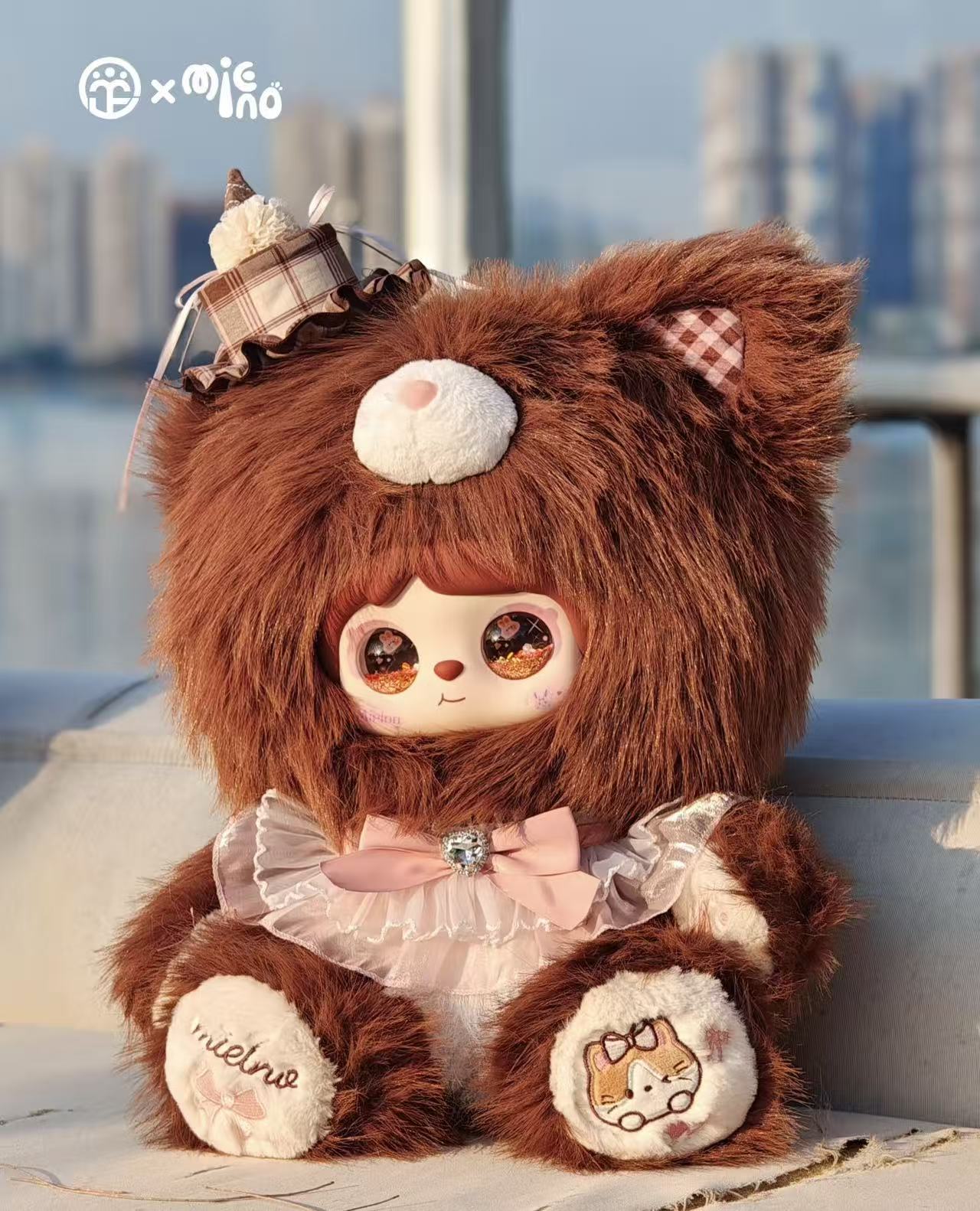 MIElno-Meow rabbit diary series 600% Bunny Plush Dolls,Soft Furry Collectibles,Backpack or clothing decoration,Blind bag Kawwaii Stuffed Animals