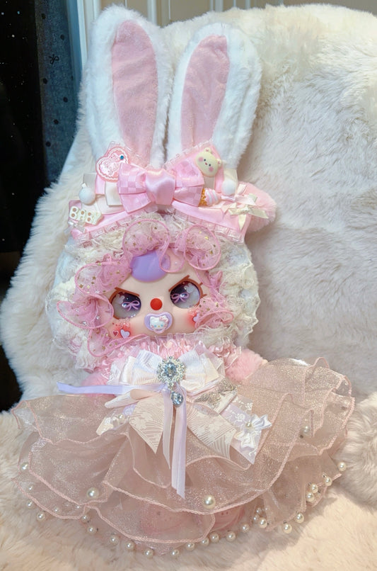 baby 3 custom pink bunny 2 pre order